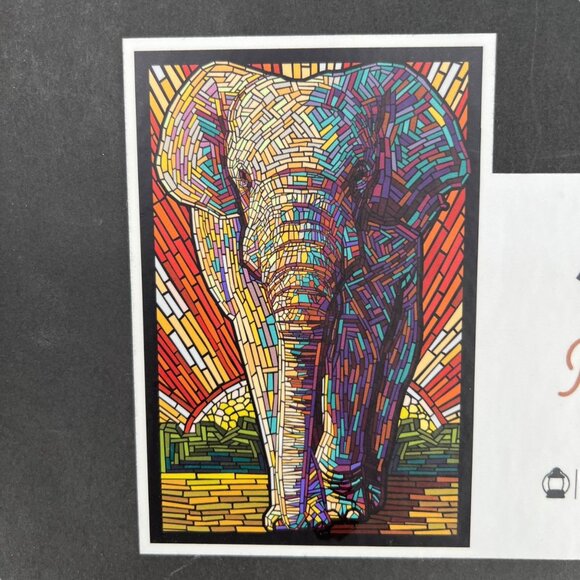 Lantern Press Asian Elephant Paper Mosaic 1000 Piece Puzzle NIB - Picture 6 of 9